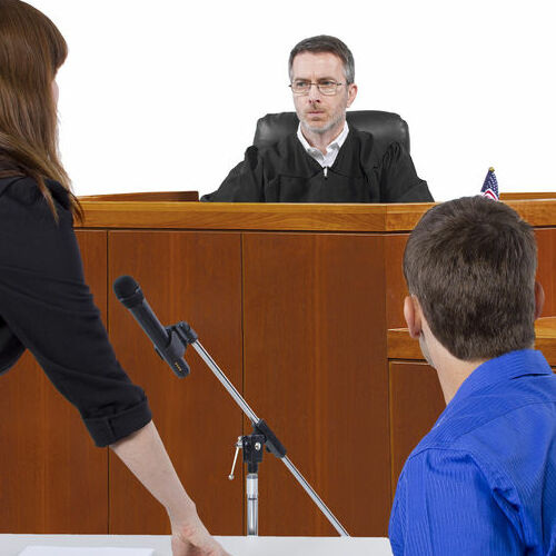 A Court Hearing on a Bench Warrant