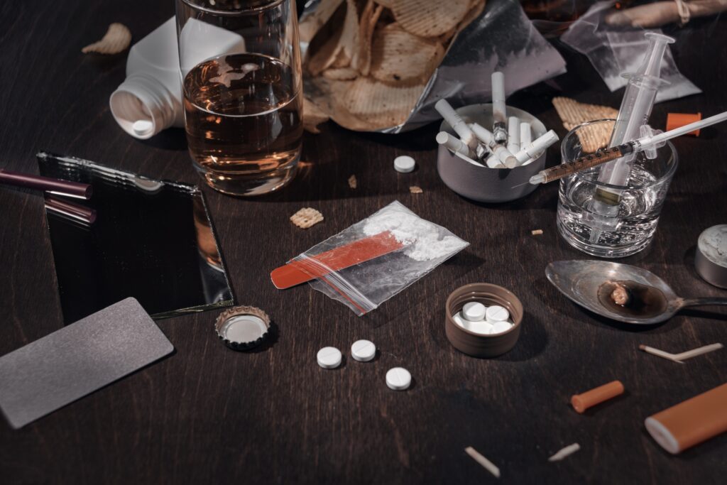 various drugs on a table